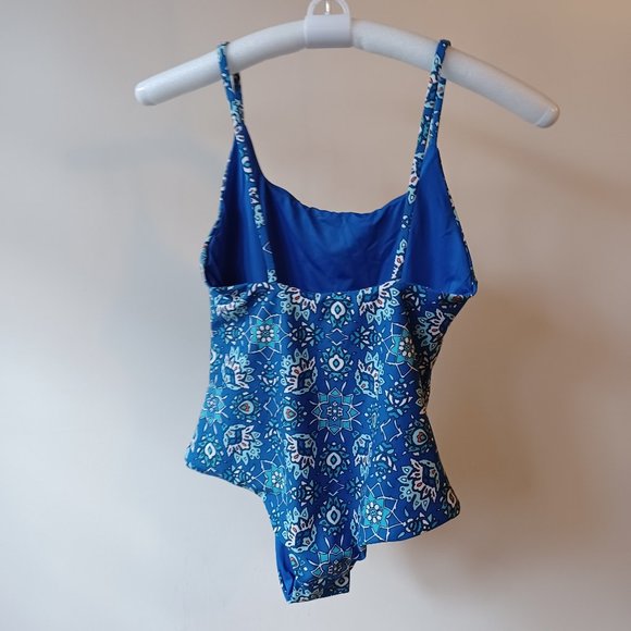 Camp Cove Swim One Piece Swimsuit in Tile Blue - Picture 5 of 8